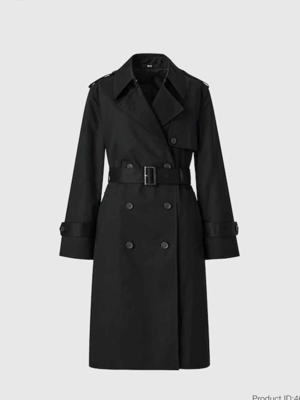 Uniqlo Black Trench Coat